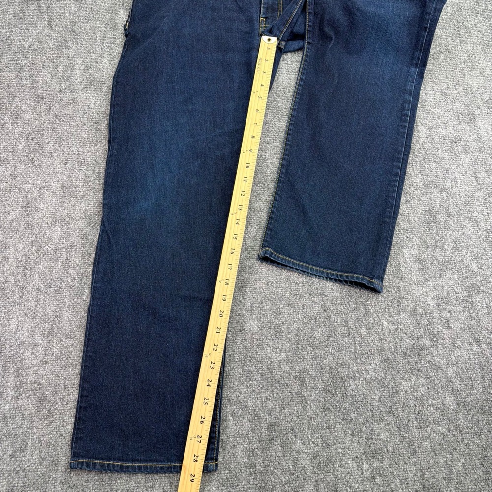 Armani Jeans Mens 38 (Fits 37x28.5) Blue J31 Regular Straight Leg Eagle - Picture 8 of 16
